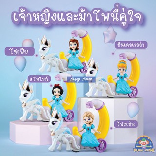 ตุ๊กตาเจ้าหญิง ใสถ่าน frozen pony elsa anna snowwhiteเจ้าหญิงนางฟ้าติดปีกเต้นรำ ชน-ถอย มีเสียงเพลง มีไฟ