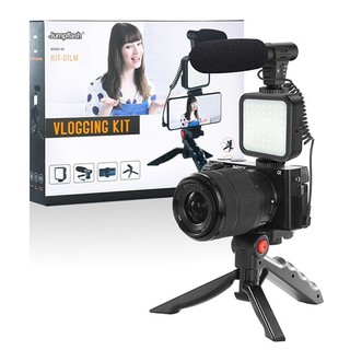 Jumpflash VlOGGING KIT-01LM Shotgun ไฟ LED ไมโครโฟน ชุดอุปกรณ์ถ่ายวีดีโอสำหรับสมาร์ทโฟน รับประกัน 3 เดือน