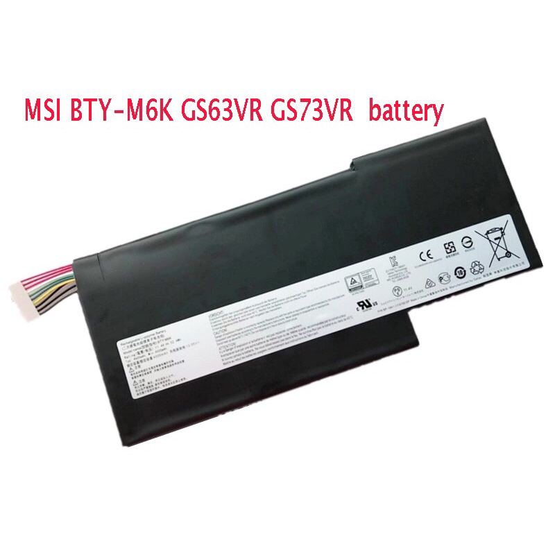 MSI BTY-M6K MS-16K3 GF75 GF63 battery BTY-M6K BTY-M6J BTY-U6J MSI MS-16K2 MS-16K3 MS-17B4 GS73VR GS6