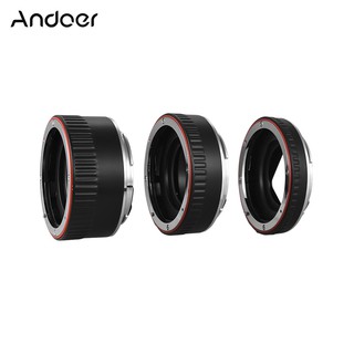 Andoer Brand New Upgraded Macro Extension Tube Set 3-Piece 13mm+21mm+31mm Auto