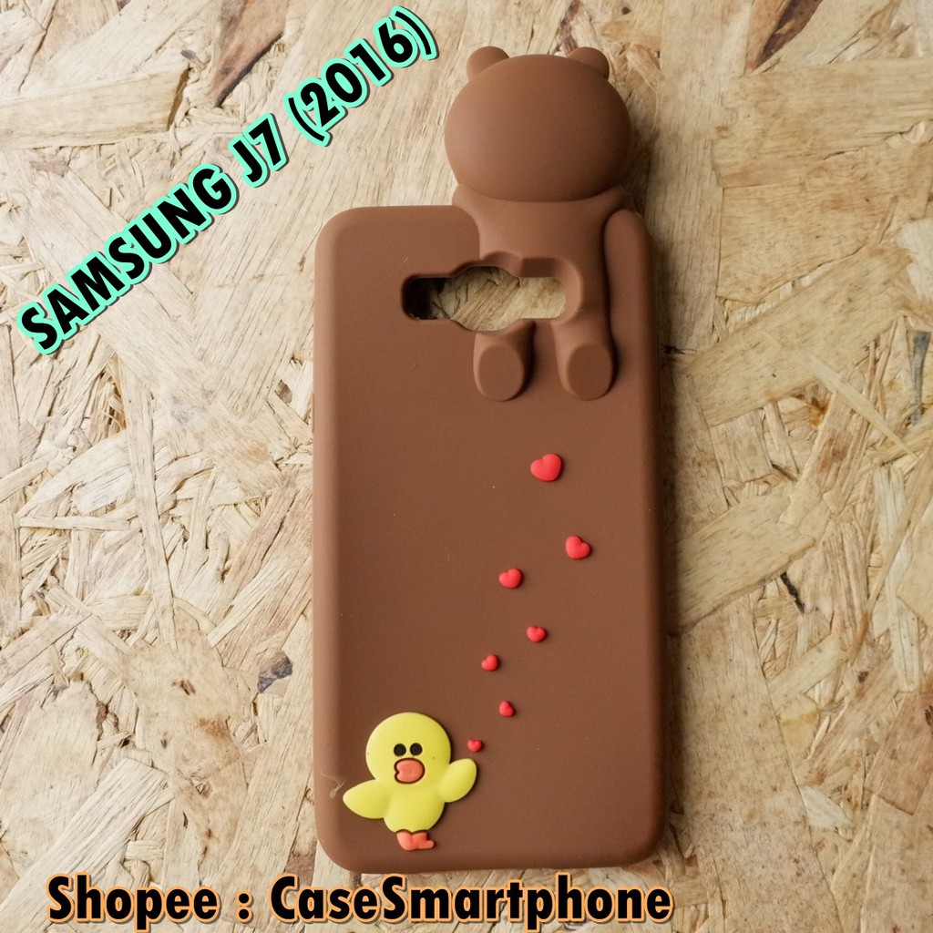 SAMSUNG J7 (2016)  เคสหมีบราวน์เกาะหลัง เคสบราวน์ เคสเกาะหลัง j72016