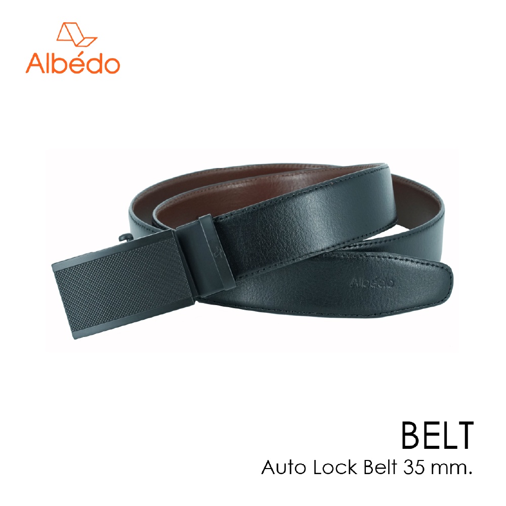 [Albedo] AUTO LOCK BELT 35 MM. เข็มขัดหัวออโต้ล็อค/เข็มขัดผู้ชาย/เข็มขัดทำงาน/เข็มขัดหนัง/เข็มขัด - 