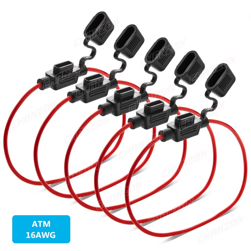 ตัวยึดฟิวส์มอเตอร์ อินไลน์ ขนาดเล็ก กันน้ํา 12V 32V 16 AWG สําหรับรถยนต์ 1 ชิ้น