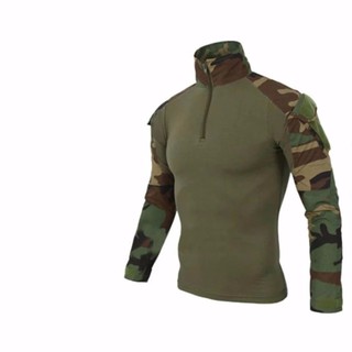 เสื้อผู้ชาย แนว tactical สีเทา ลายพลาง Jungle