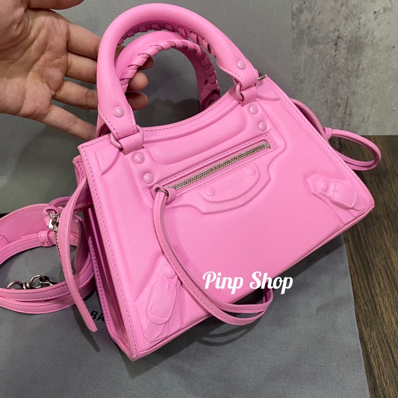 Balenciaga neo mini classic สีชมพู น่ารักมาก กระเป๋า สะพายข้าง บาเลนเซียก้า นีโอ ของแท้ ส่งฟรี EMS ทั้งร้าน