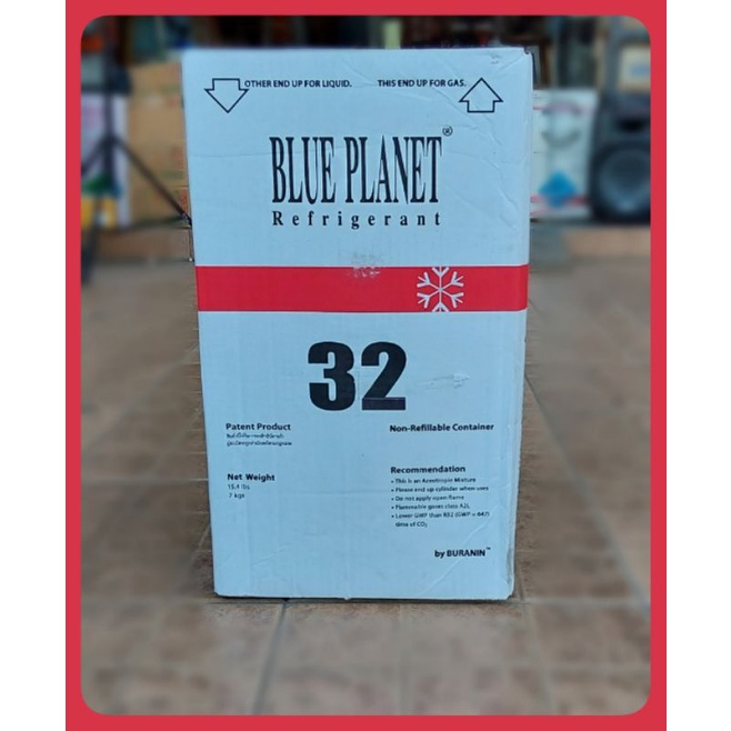 น้ำยา R-32 (7 kg.) ยี่ห้อ Blue Planet   (จำกัด 1 ถัง ต่อ1 คำสั่งซื้อ)