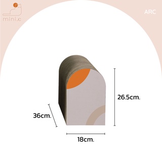 mini.c Pattern ARC (S) cat scatcher - ที่ลับเล็บแมว ที่ฝนเล็บแมว ที่ข่วนเล็บแมว ของเล่นแมว บ้านแมว คอนโดแมว ทรงโค้ง