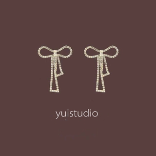 Yuistudio ต่างหูโบว์สําหรับผู้หญิง