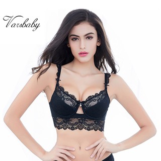 Dropshipping Varsbaby Black  บราชั้นในสตรี ลายดอกลูกไม้ ไซซ์ใหญ่ สุดเซกซี่ D202