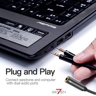 Joyroom SY-A05  Y Audio Cable Headphone Female To 2 Male แปลงแจ็ค aux 3.5 mm