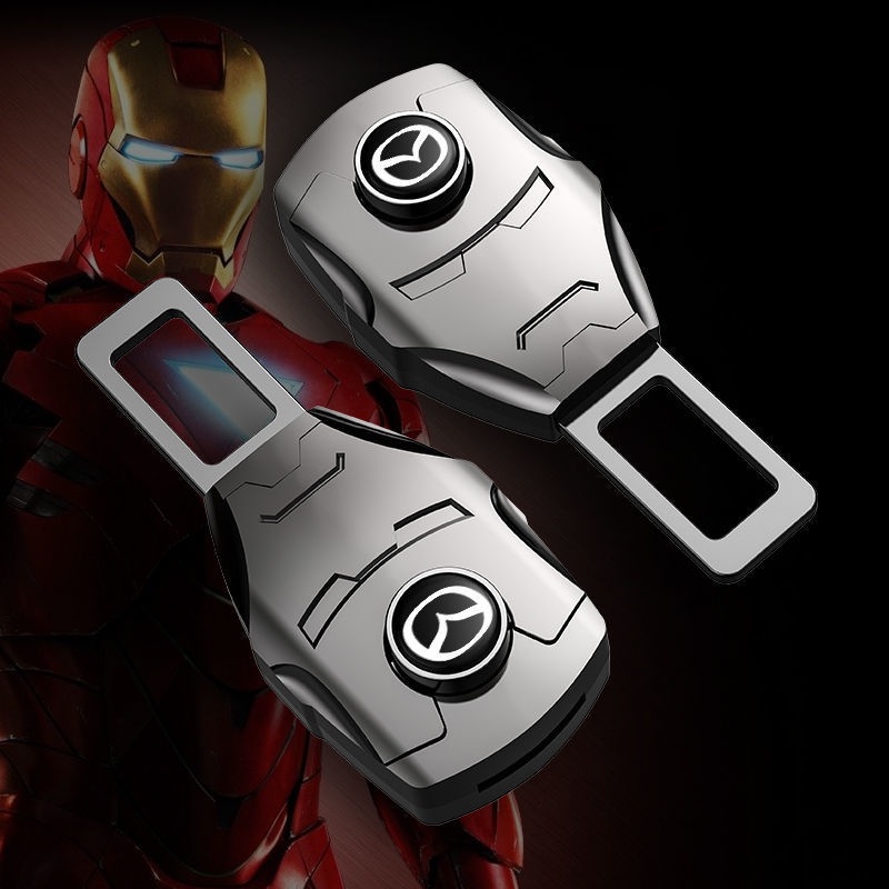Mazda รถเข็มขัดนิรภัยคลิปเสียงกําจัดหัวเข็มขัด Iron Man จัดแต่งทรงผม Mazda 2 3 Mazda Cx 30 Cx3 Mazda