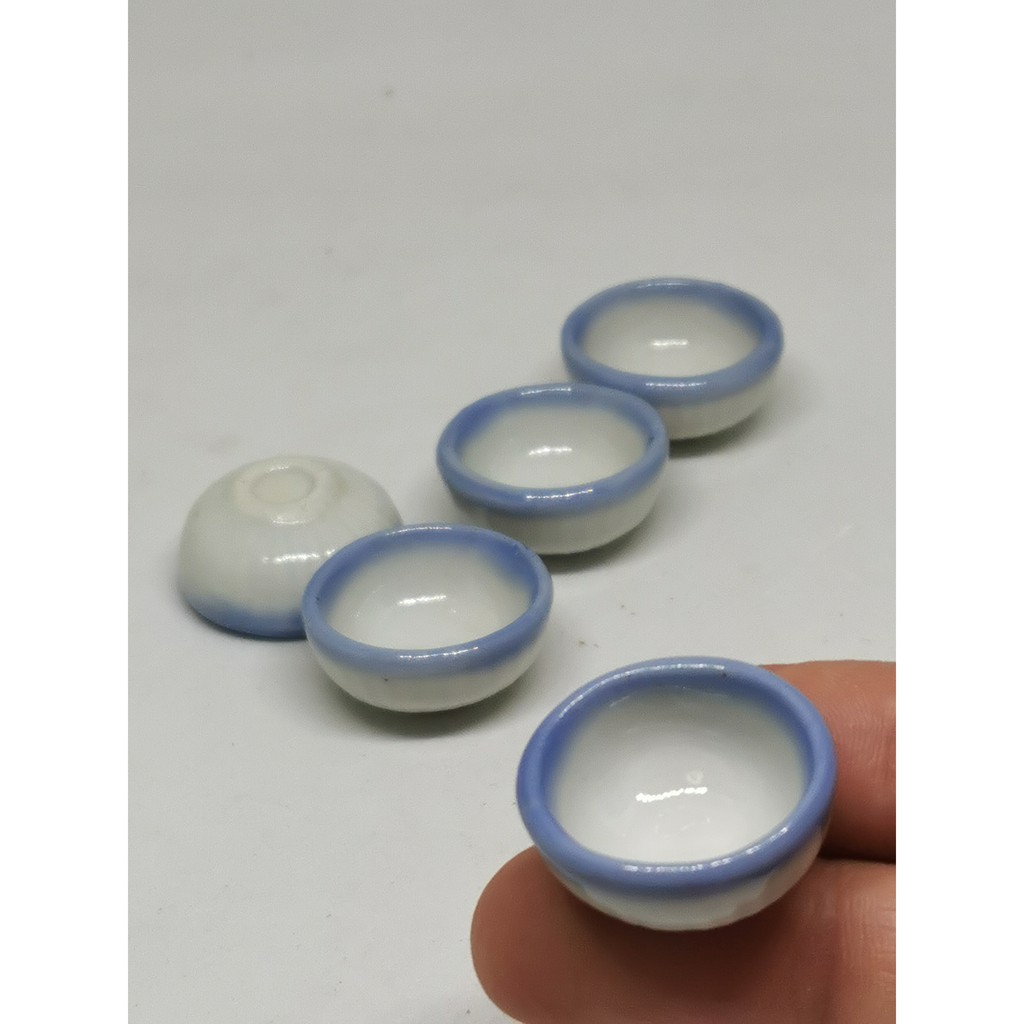 ชามเซรามิค ชามจิ๋ว ถ้วยจิ๋ว สีขาวขอบฟ้า ชาม ถ้วย ชามเซรามิคจิ๋ว #ของจิ๋ว #ของตกแต่ง ราคา ถูกที่สุด ดีลบีเคเค แกลเลอรีภาพที่ 6