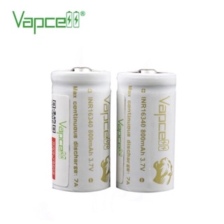 ถ่านชาร์จ Vapcell INR16340 3.7V 800 mAh 7A สีขาว ของแท้