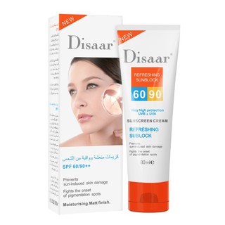 Disaar ป้องกันแสงแดด รังสียูวี SPF 90 PA+++ 80ml ครีมกันแดด ไวท์เทนนิ่ง + กันแดด ตากแดดแล้วยังขาวได้