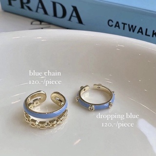 แหวน blue chain / dropping blue - morning.earrings