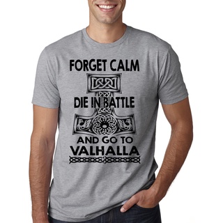 [S-5XL] เสื้อยืด ผ้าฝ้าย พิมพ์ลาย Viking Valhalla KHggla21FNebeh30