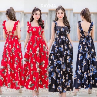 (N)(e)(w)(.)(.)Maxi dress 

💗เดรส แต่งระบายแขน ใส่ยางหลัง มีเขือกผูกหลัง พิมพ์ลาย🌺