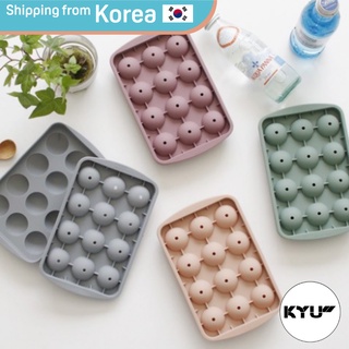 Pastel Silicone Ice Cube Tray 12 Balls | Ice Ball Sphere Maker / Ice Ball Tray / Ice Mold [YEGAM Korea]