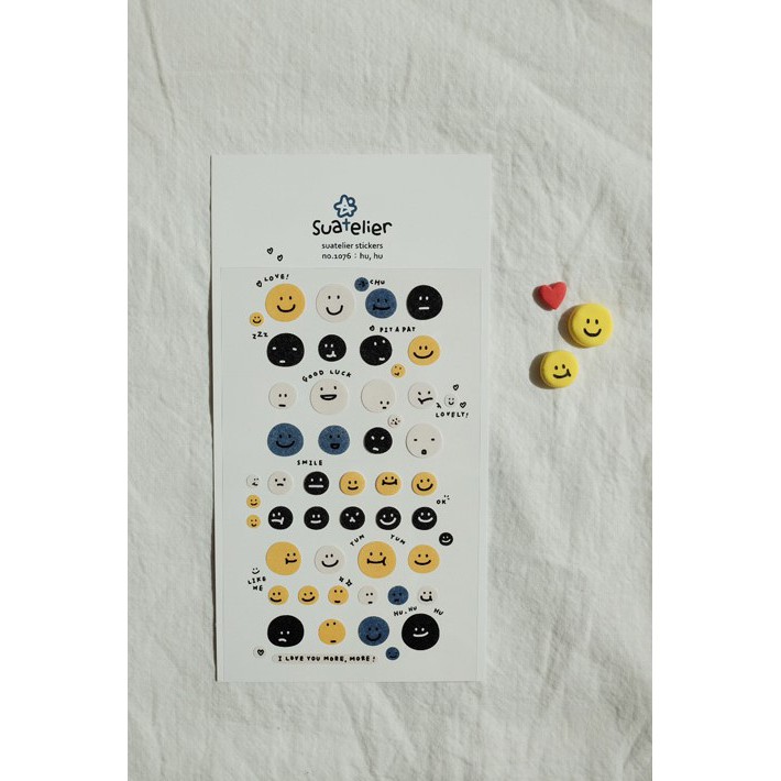 HUHU Emoji SUATELIER สติ๊กเกอร์ Deco Diary