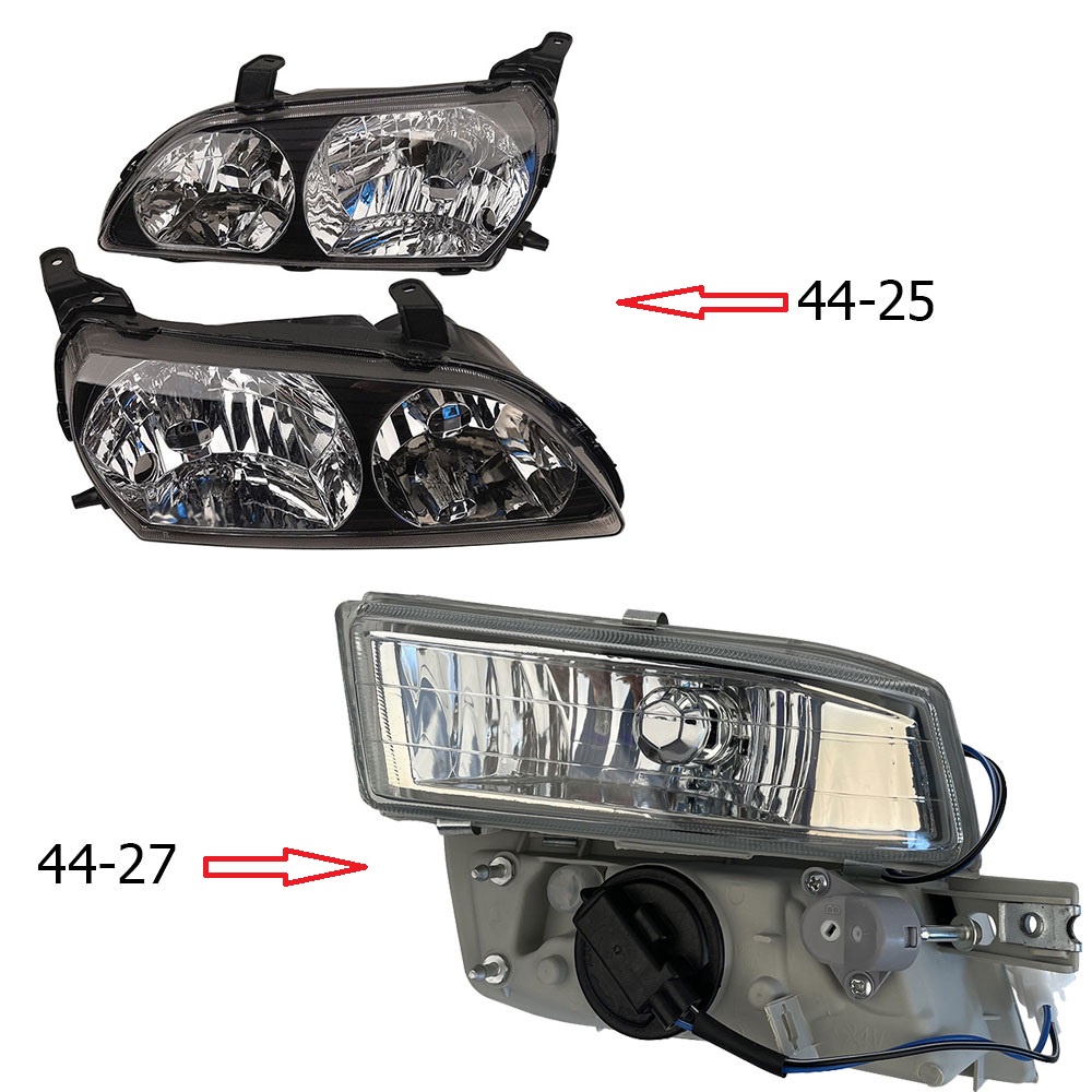 ไฟหน้ารถเหมาะสําหรับ Toyota IPSUM SXM10 CXM10 SXM15 1996 ~ 2000 2PCS รถบาร์คริสตัลไฟหน้ารถบาร์ไฟวิ่งกลางวัน