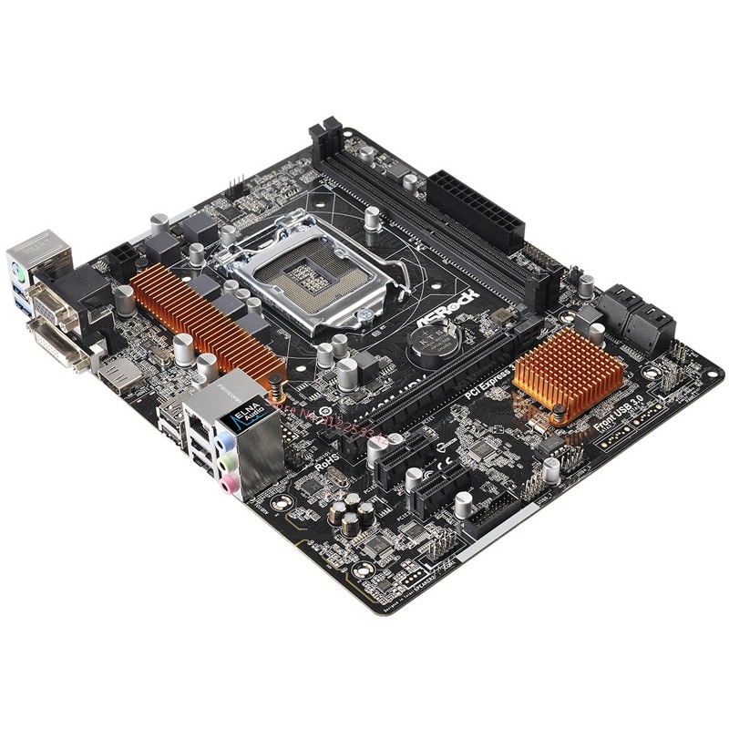 【สินค้าพร้อมส่ง】เมนบอร์ดซ็อกเก็ต สําหรับ ASRock H110M-HDV 1151 H110 LGA1151 DDR4 SATA3 USB3.0 32GB #8