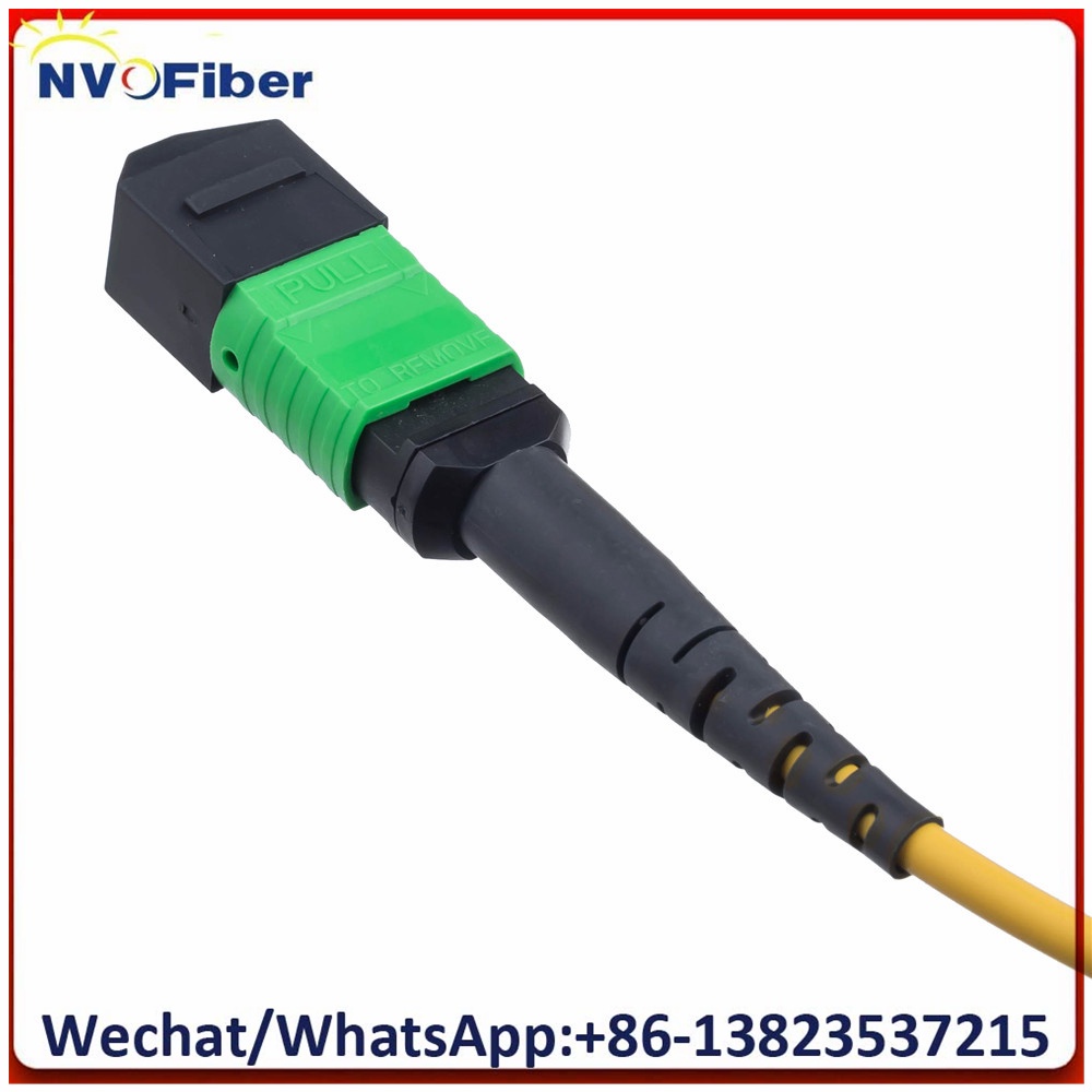 MPO Female to MPO F SMF 3.0mm Mini Fiber Optic Patch Cord,MPO/F-MPO/F-24C-3.0-SM-1M-LSZH-Yellow-A/B/