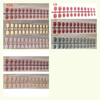 เล็บปลอม ทรงกลมสั้น ไม่มีกาว 24 ชิ้น