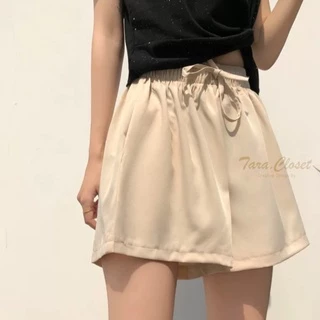 PI001 TARA Short pants กางเกงขาสั้น ทรงสปอร์ต ไม่มีกระเป๋าข้าง เอวยางยืด ผ้าไหมอิตาลี ใส่สบาย ไม่ร้อน