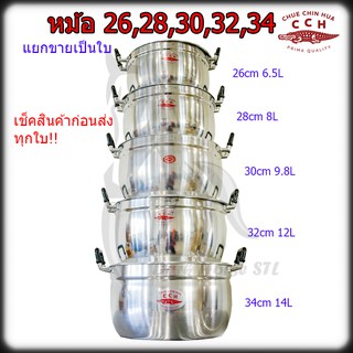 หม้อจระเข้ ขายเป็นใบ เบอร์  (26,28,30,32,34) หม้อหู หม้ออลูมิเนียม จรเข้ จระเข้