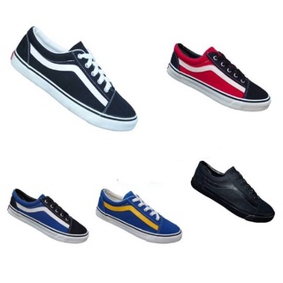 🌻รองเท้าผ้าใบ​ Mashare​ รุ่น V-7 ​​ผ้าใบทรงคล้ายแวนโอสคูล Vans old school 🌻