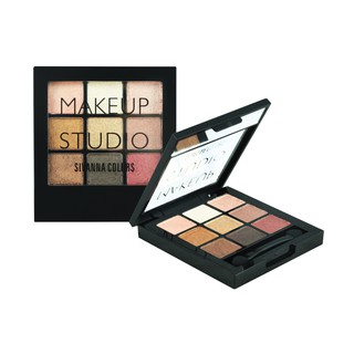 อายแชโดว์เนื้อครีมพร้อมกระจกและแปรง Sivanna Makeup Studio Veivet Silk Eyeshadow HF591