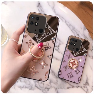 เคสโทรศัพท์ Xiaomi Redmi Note 11 Pro+ Plus Pro 11S 10C 10 4G 5G Phone Case Luxury Fashion Diamond Acrylic Hard Cover Ring Bracket เคส Redmi10C Note11 11ProPlus  Note11S Handphone Casing