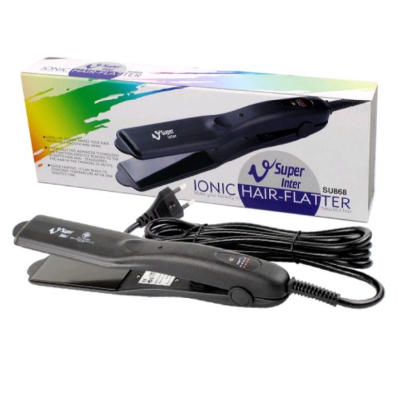 เครื่องหนีบผม Super V Inter SU 868 ไม่มีฟัน
Super V Inter Ionic SU868 Hair Flatter