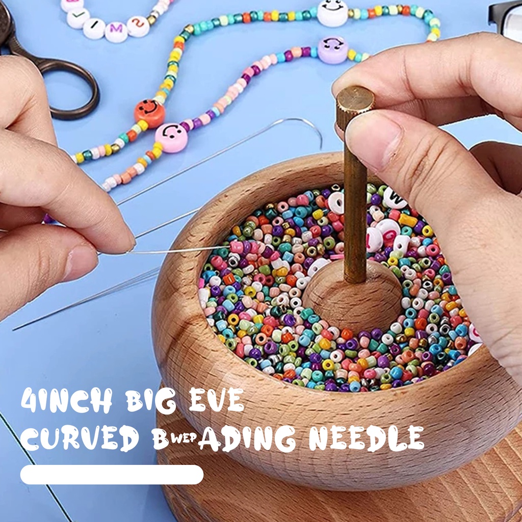 จักรเย็บผ้า Big Eye Curved Beading Needles Stainless Steel Sewing