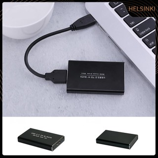 Hel+msata กล่องอลูมิเนียม เก็บสายเคเบิ้ล ฮาร์ดดิสก์ไดรฟ์ SSD USB 3.0