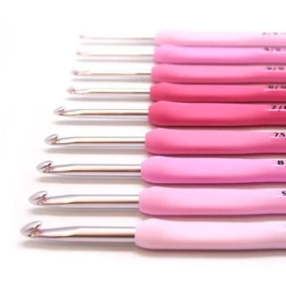 Tulip Etimo rose crochet hook เข็มโครเชต์ด้ามชมพูของแท้ ผลิตญี่ปุ่น