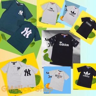 อะดิดาส เสื้อยืดลายปัก ผ้าcotton เสื้อยืด adidas สินค้าพร้อมส่ง