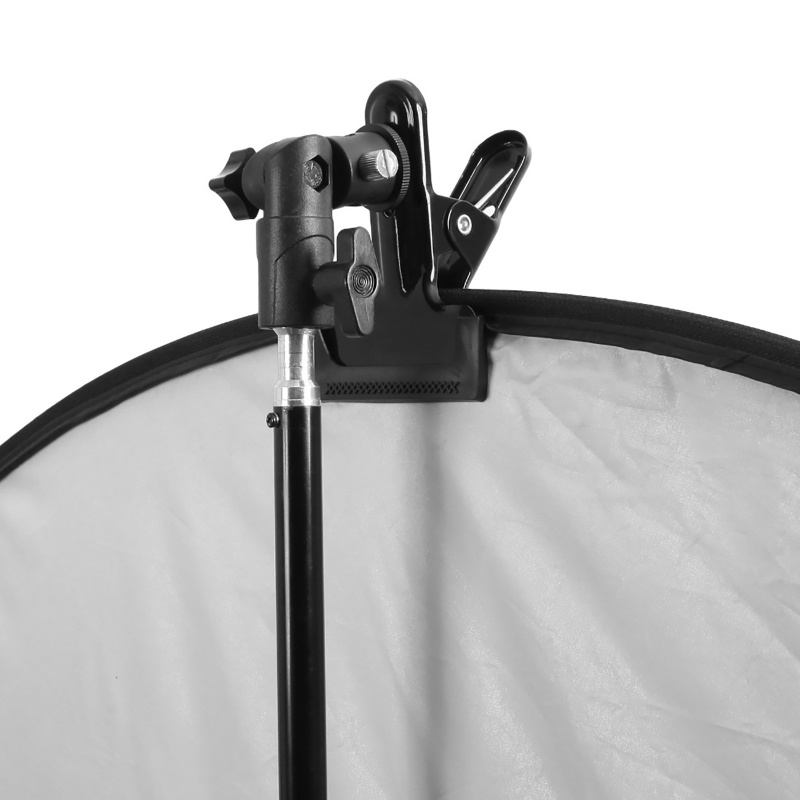 Bonjour Heavy Duty Metal Clamp Holder Reflector Metal Clip Mount 1/4 "to 3/8" Light Stand Mounting for Flash LED Light Umbrella Bracket