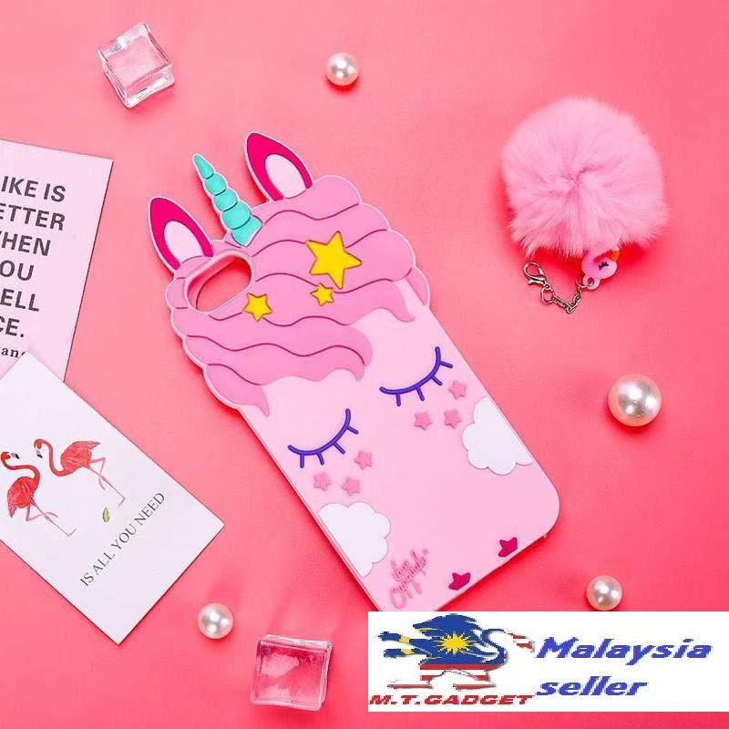 Samsung A42 A12 A02 A21S A71 A51 J2 J3 J4 J5 J6 J7 J8 A01 A11 สีชมพูยูนิคอร์น