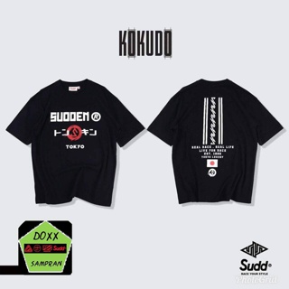 Sudd เสื้อคอกลม ชาย ทรง  oversize รุ่น Kokudo สี ทอปดำ