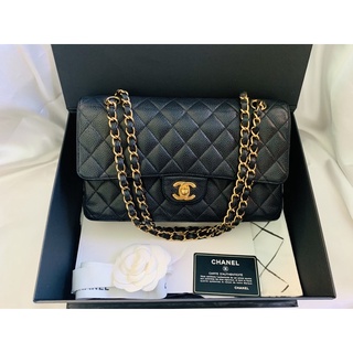 Chanel classic 10 black caviar holo15