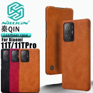 Nillkin เคสหนังสําหรับ Xiaomi 11T / 11T Pro Qin Series เคสกระเป๋าโทรศัพท์หรูหรา