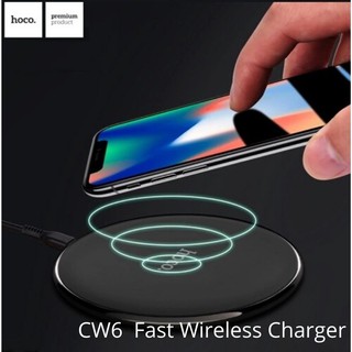 แท่นชาร์จไร้สาย Hoco  รุ่น CW6 ของแท้ 100% QI wireless Charging Fast Transmission  !! รับประกันนาน 3เดือน !!