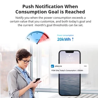 Sonoff Pow Elite 16A / 20A สวิตช์ควบคุม WiFi แบบเรียลไทม์ ใช้พลังงาน ตรวจสอบ eWelink APP สําหรับ Smart Home