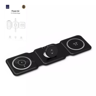 แท่นชาร์จไร้สาย WIWU M6 POWER AIR 3 IN 1 MAGNETIC WIRELESS CHARGER Charging Dock for Mobile Phone Smart Watch Headphones