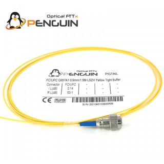 Pigtail FC/UPC Tight Buffer (0.9 มิล) G657A1 1.5 เมตร LSZH