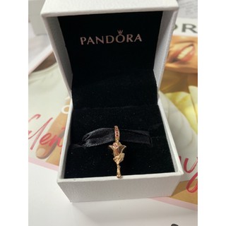 พร้อมส่ง‼️New Pendant Charm Pandora Rose Flower Dangle