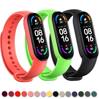 สายนาฬิกาข้อมือซิลิโคน แบบเปลี่ยน สําหรับ Mi band 6 7 Miband4 miband 5 xiaomi Mi band 4 3 5