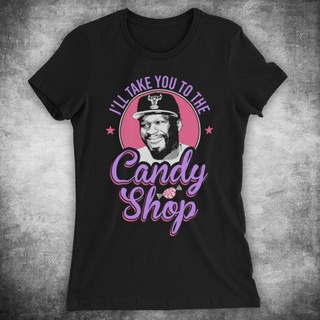 คอลูกเรือเสื้อยืดคอกลมกระหน่ํา เสื้อยืดลําลอง แขนสั้น พิมพ์ลาย 50 Cent Candy Shop American สไตล์ฮิปฮอป OBfhfp46LEbomm09ผ