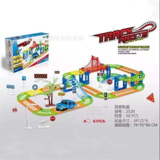 Track racing super speed รถบรรทุกวิ่งราง...อุปกรณ์รวม 67 ชิ้น